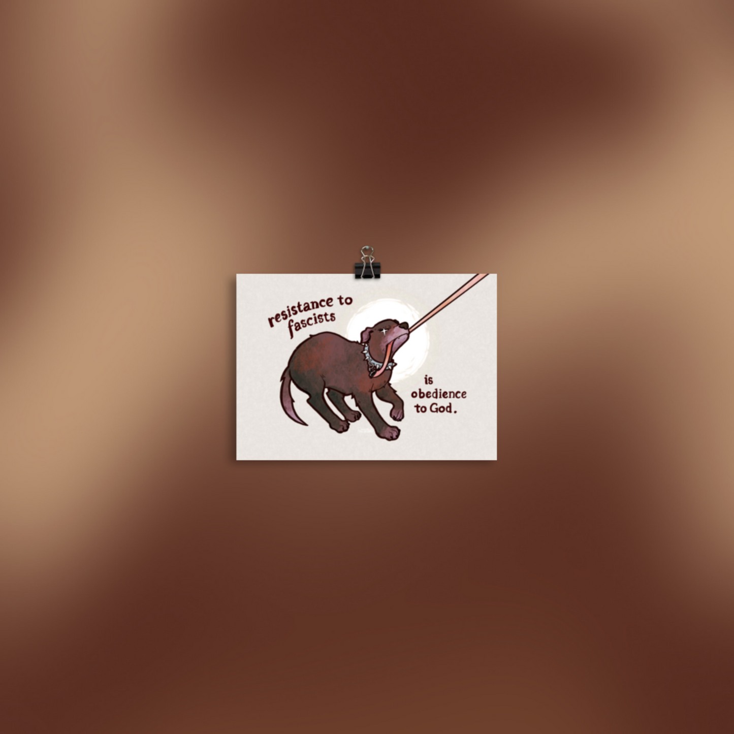 resistance to fascists is obedience to God (ENG) - poster/print