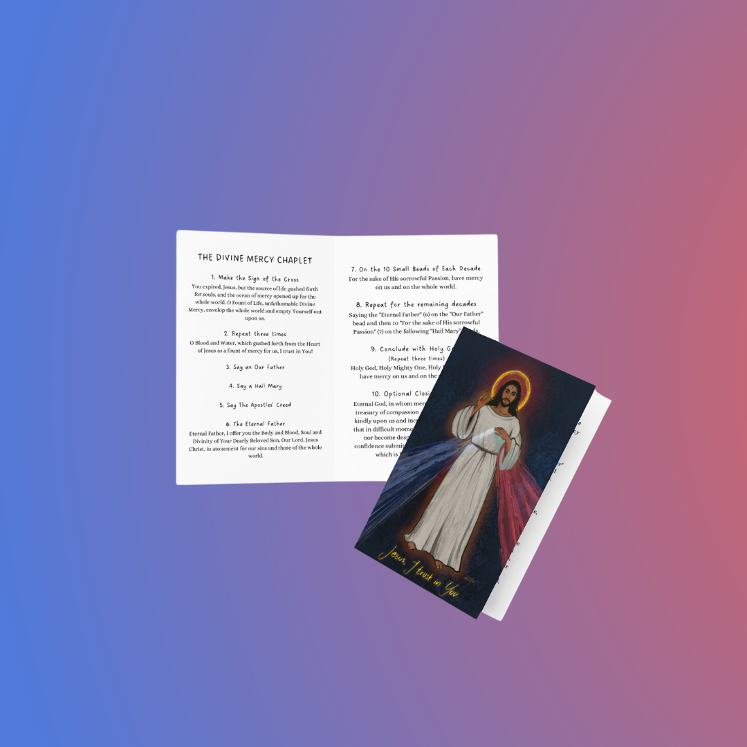 Divine Mercy chaplet - prayer card