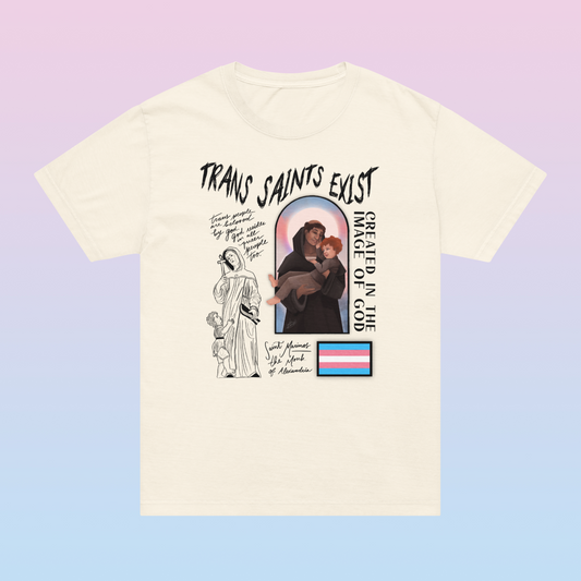 trans saints exist / St. Marinos the Monk - unisex oversized t-shirt