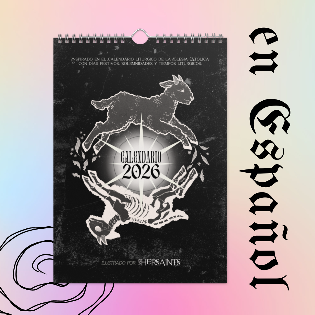 Calendario Litúrgico Ilustrado (2026) - AndHerSaints wall calendar (8.26'' x 11.69'')