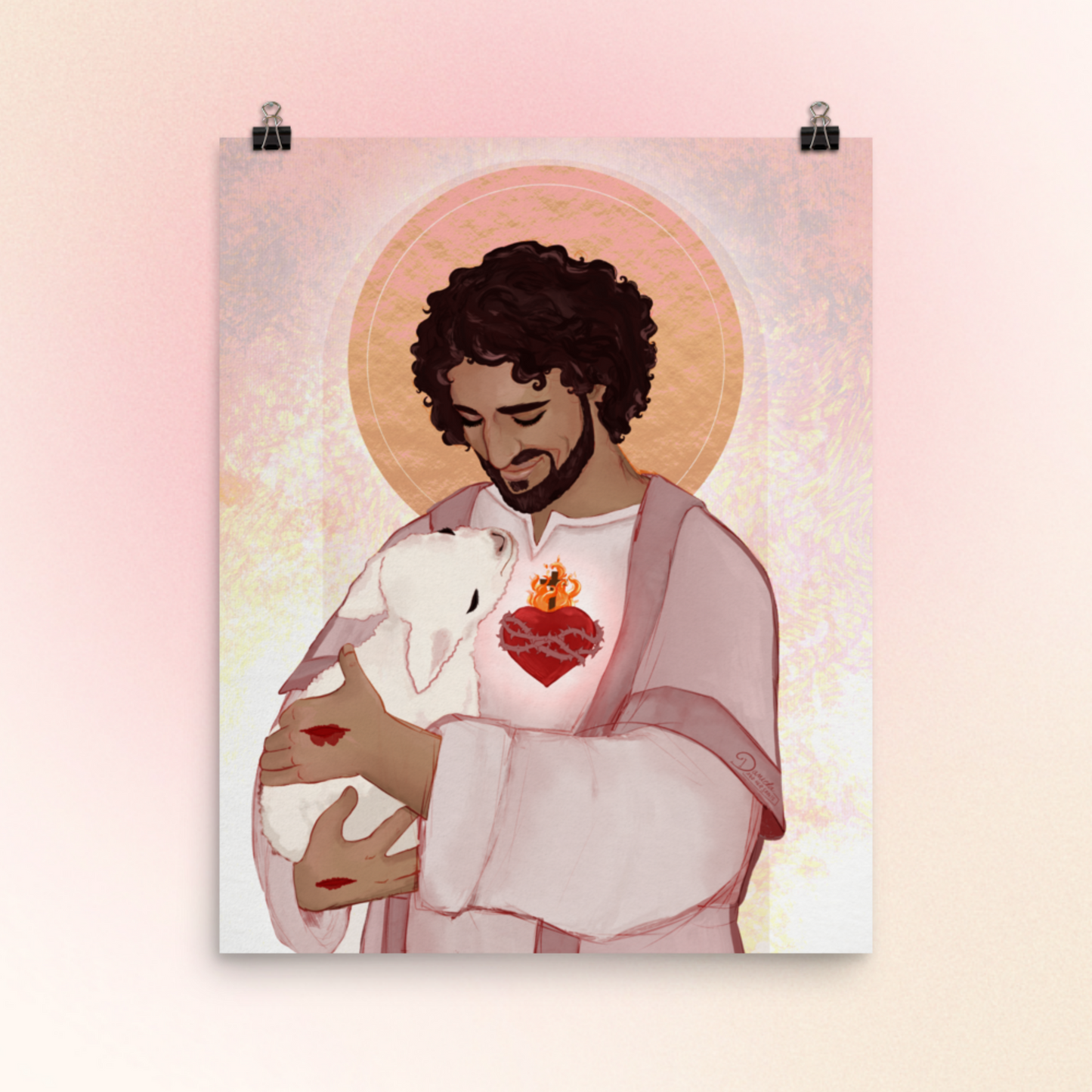 Sacred Heart of Jesus/Good Shepherd - poster/print