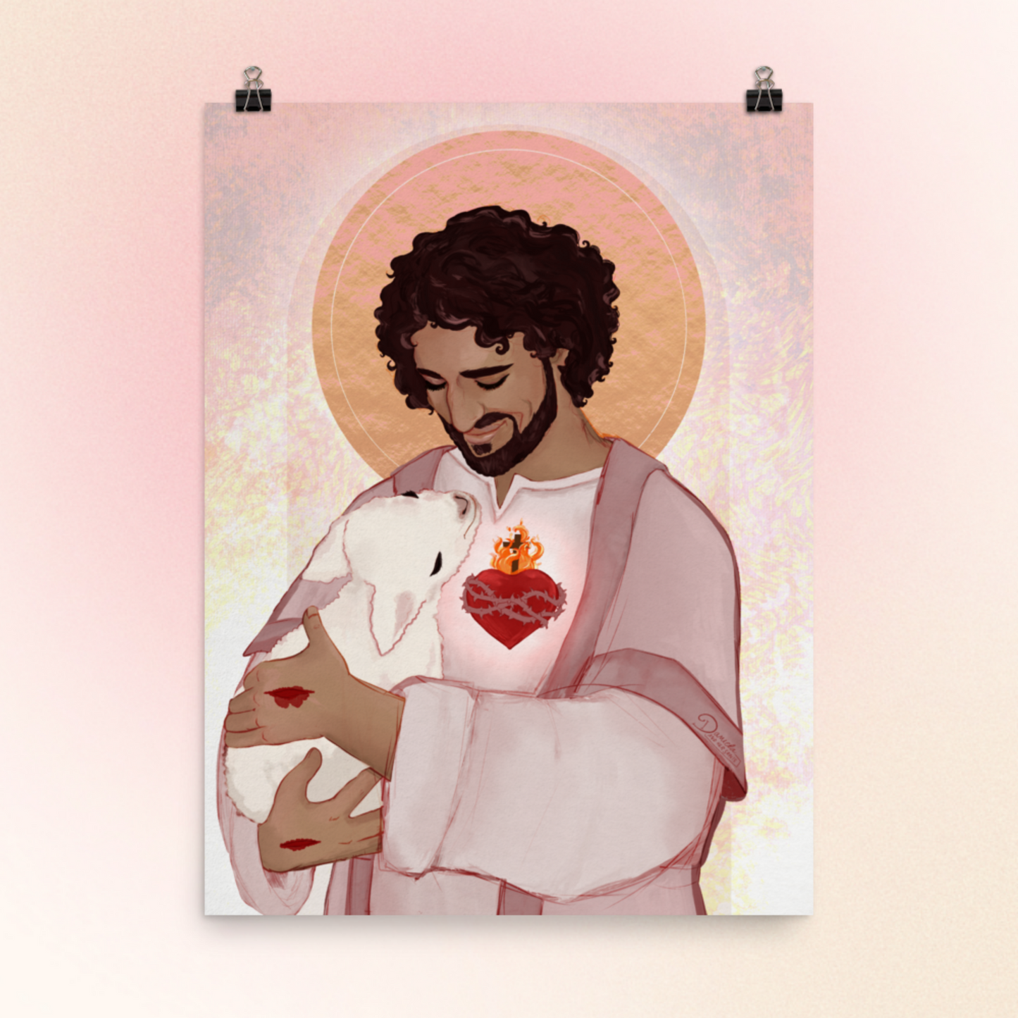 Sacred Heart of Jesus/Good Shepherd - poster/print
