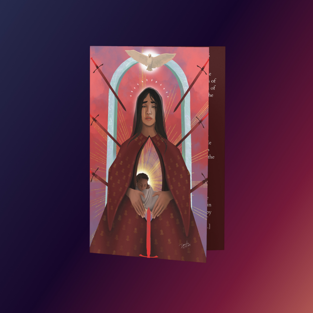 Seven Sorrows of Mary - prayer card
