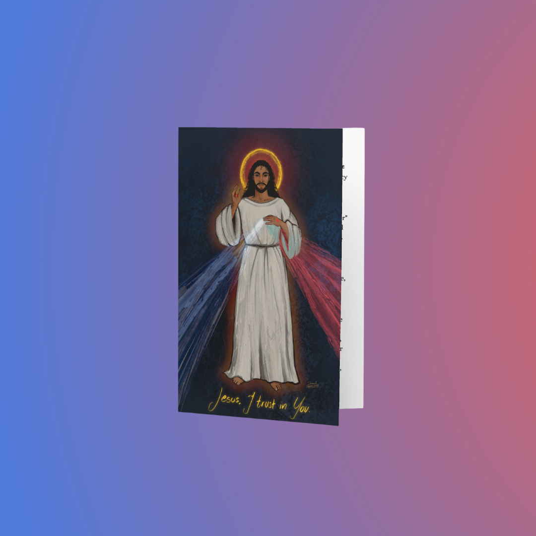 Divine Mercy chaplet - prayer card
