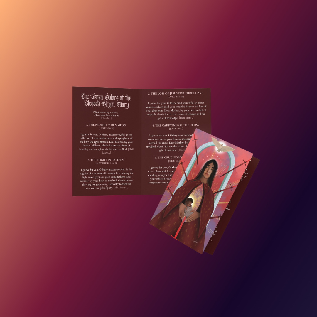 Seven Sorrows of Mary - prayer card